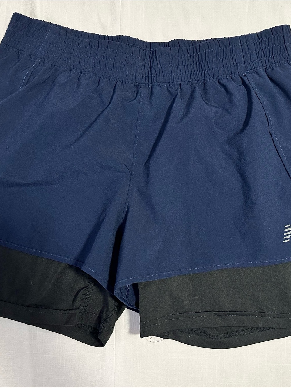 New Balance Navy and Black Men's Athletic Shorts